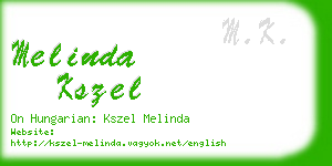 melinda kszel business card